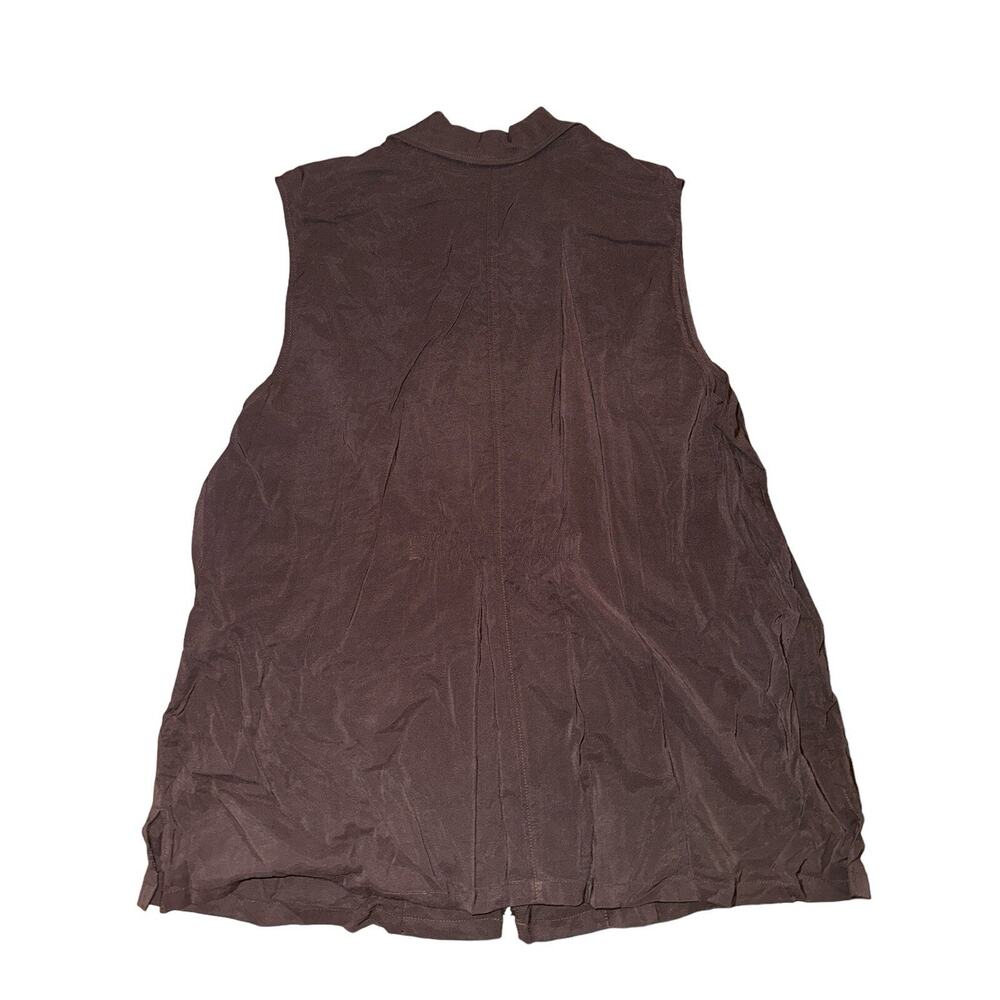 NWT Chico's Utility Vest 3 (XL/16) Rockledge Brown Full Zip Beautician/Barber - Picture 6 of 8